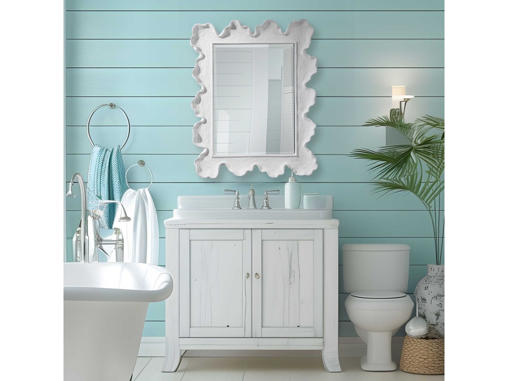 Sea Coral Mirror, White