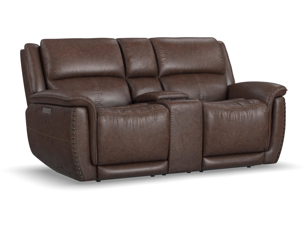 Power Reclining Loveseat With Console And Power Headrests