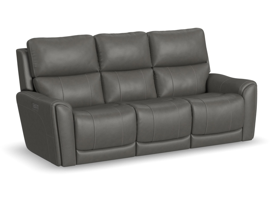 Power Reclining Sofa With Console & Power Headrests & Lumbar