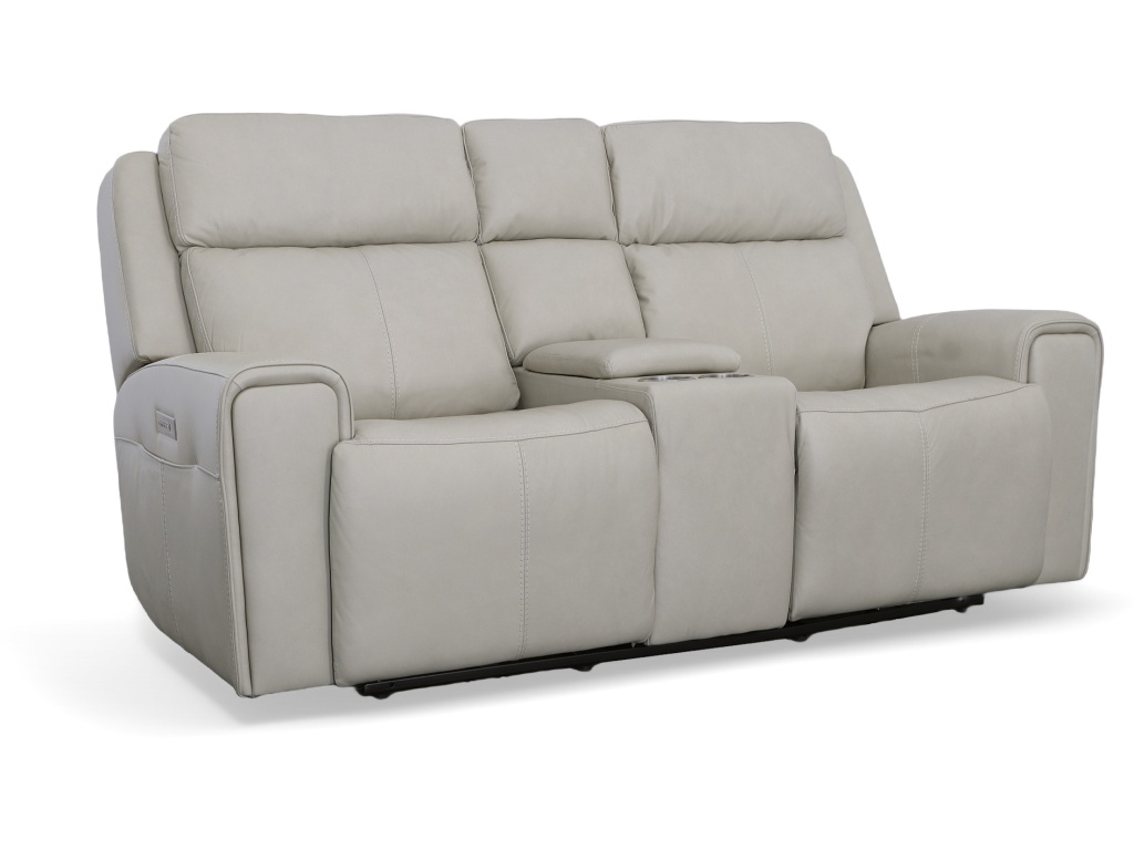 Power Reclining Loveseat With Console And Power Headrests And Lumbar