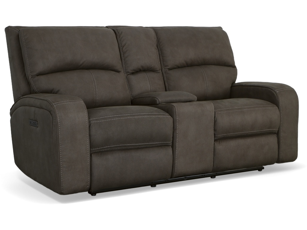 Power Reclining Loveseat With Console And Power Headrests