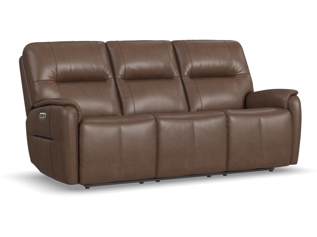 Power Reclining Sofa With Power Headrests