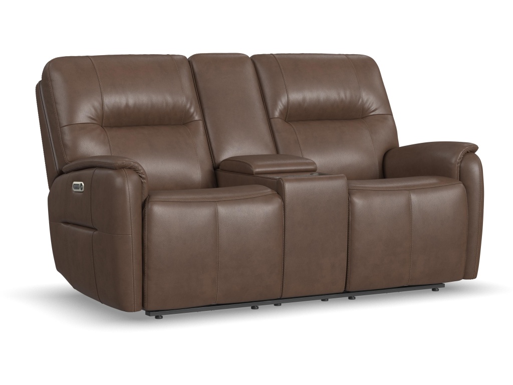 Power Reclining Loveseat With Console And Power Headrests