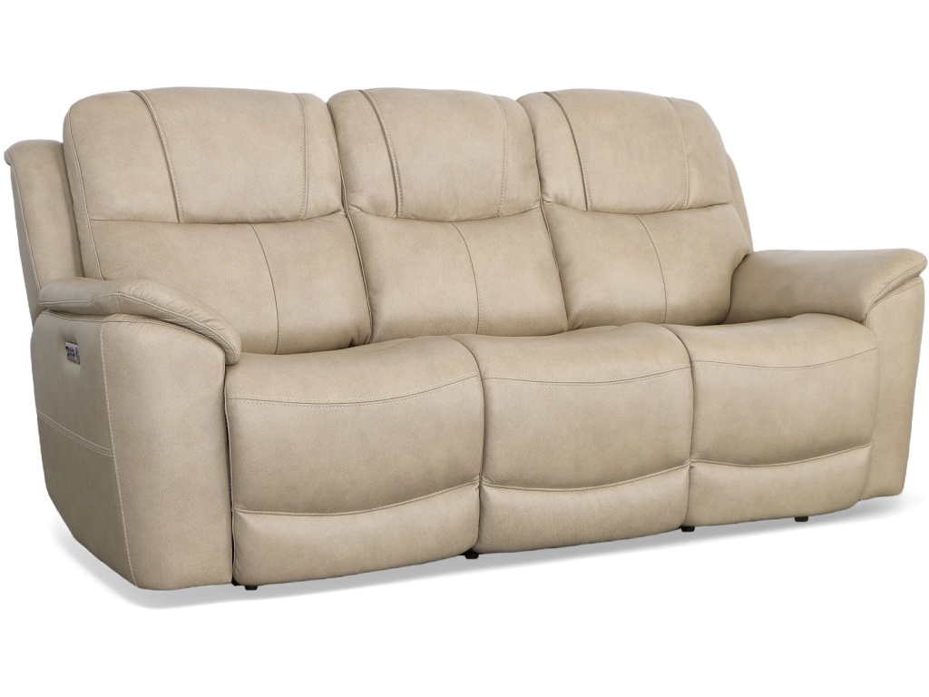 Power Reclining Sofa With Power Headrests And Lumbar