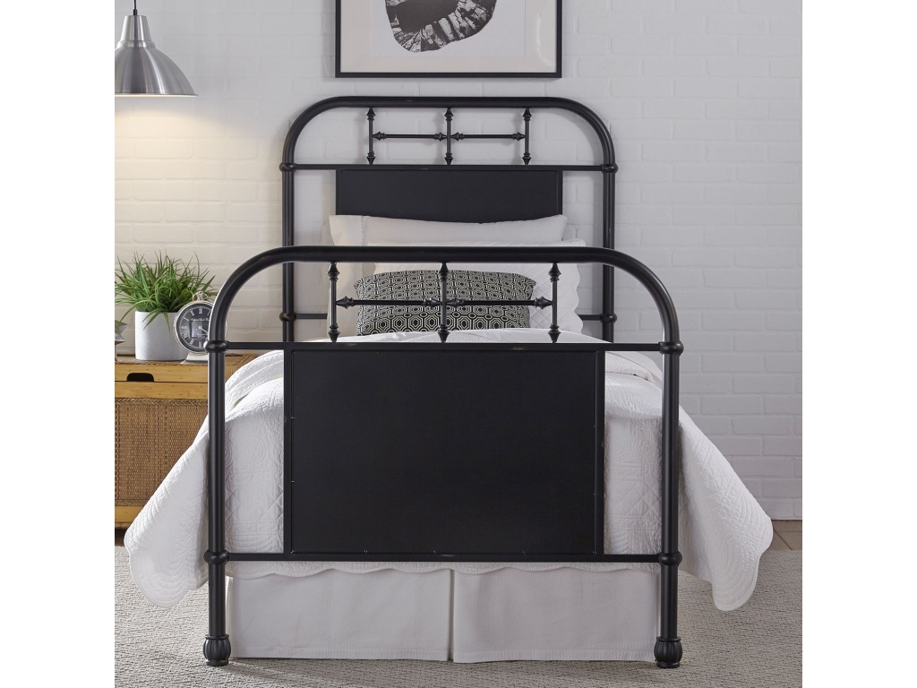 Twin Metal Bed - Black