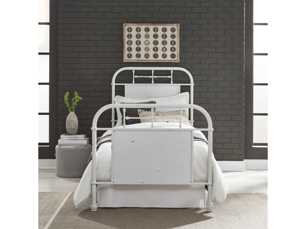 Full Metal Bed - Antique White