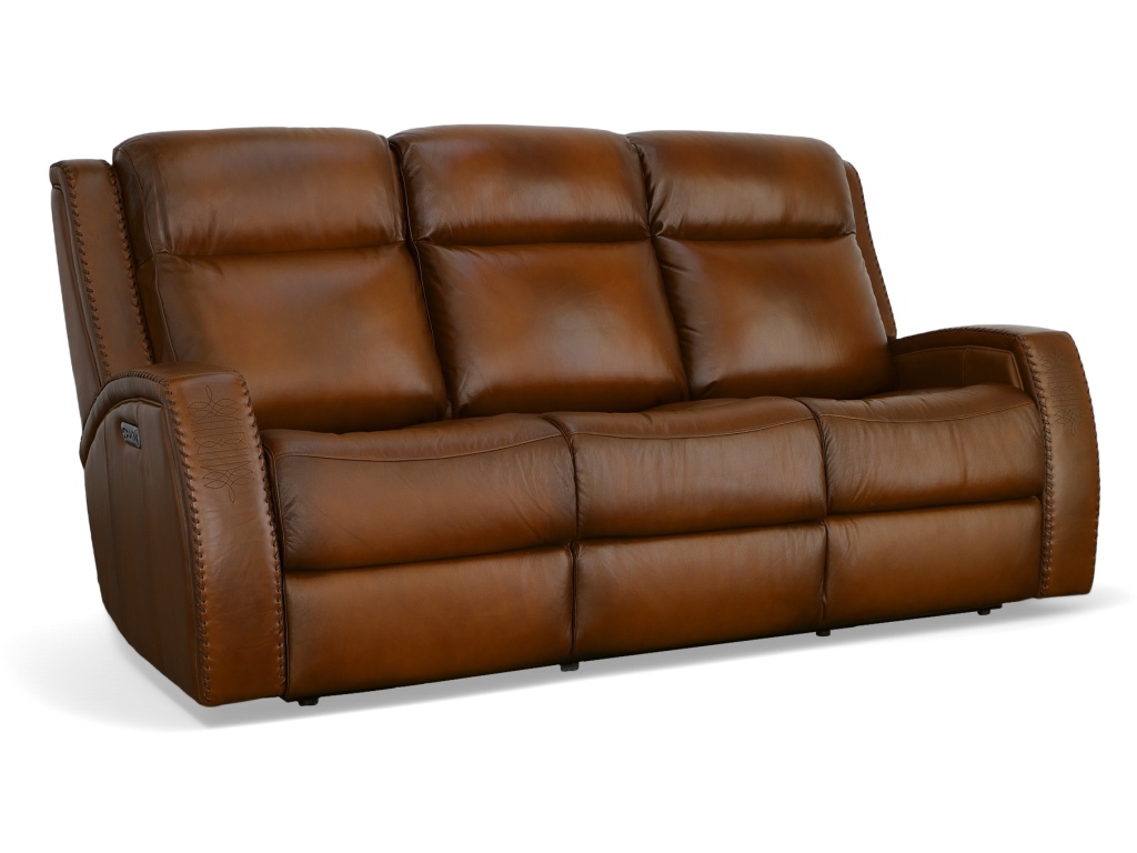 Power Reclining Sofa With Power Headrests