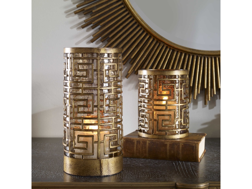 Ruhi Hurricane Candleholders, S/2