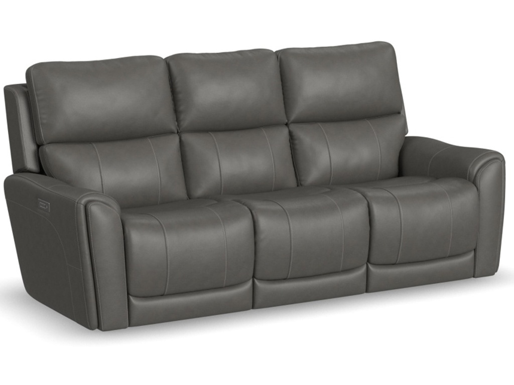 Power Reclining Sofa With Console And Power Headrests And Lumbar