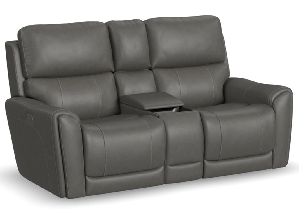 Power Reclining Loveseat With Console And Power Headrests And Lumbar