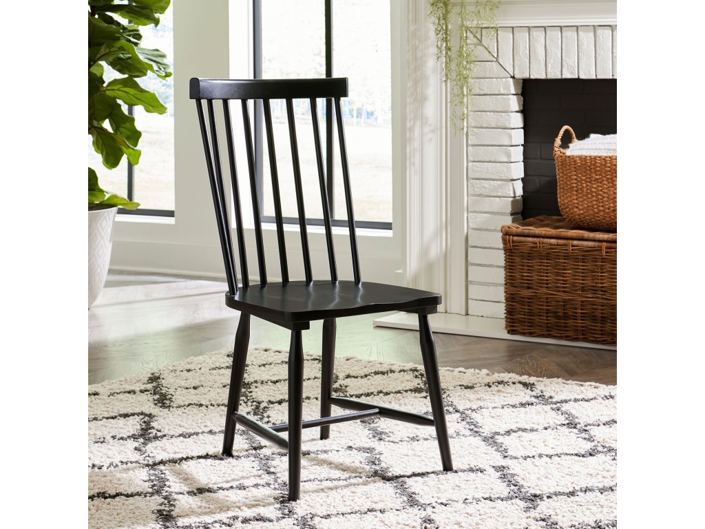 Spindle Back Side Chair - Black (RTA)