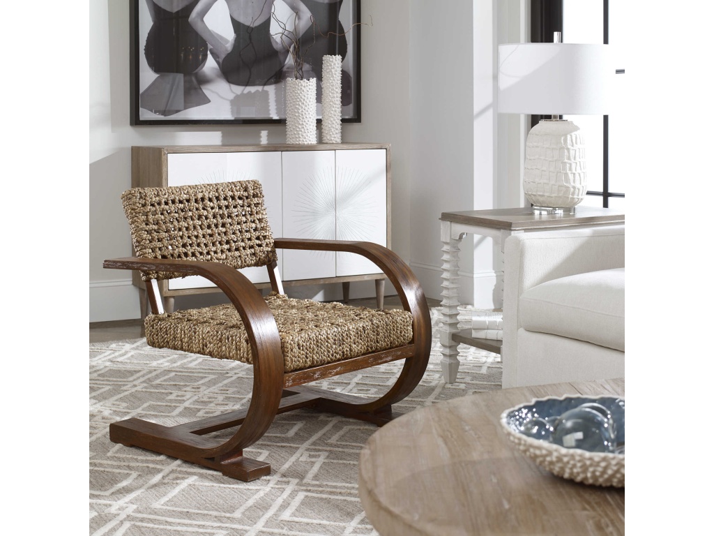 Rehema Accent Chair, Pecan