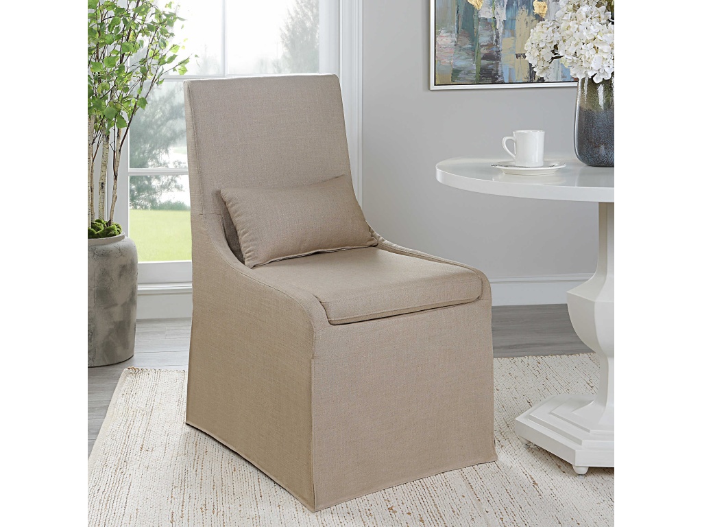 Coley Armless Chair, Tan