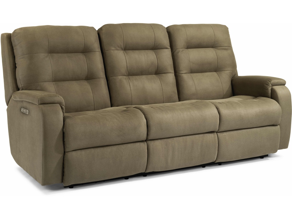 Power Reclining Sofa With Power Headrests