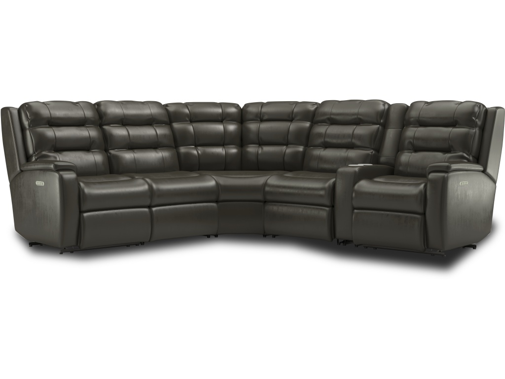 Power Reclining Sectional With Power Headrests