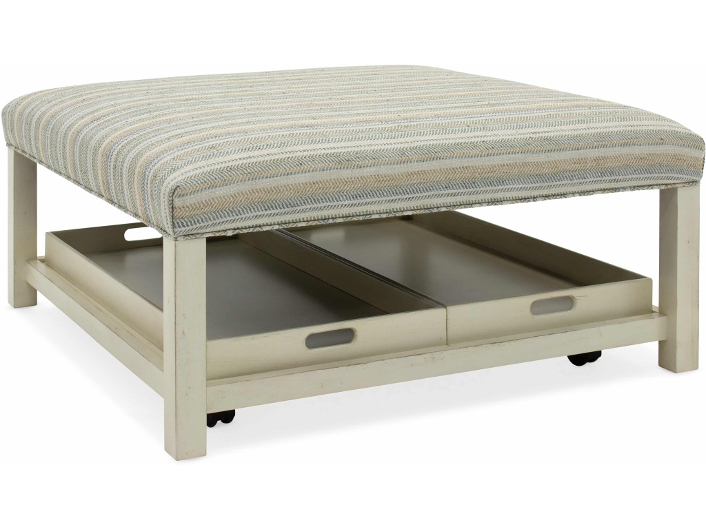 Henri Square Non-Tufted Tray Ottoman