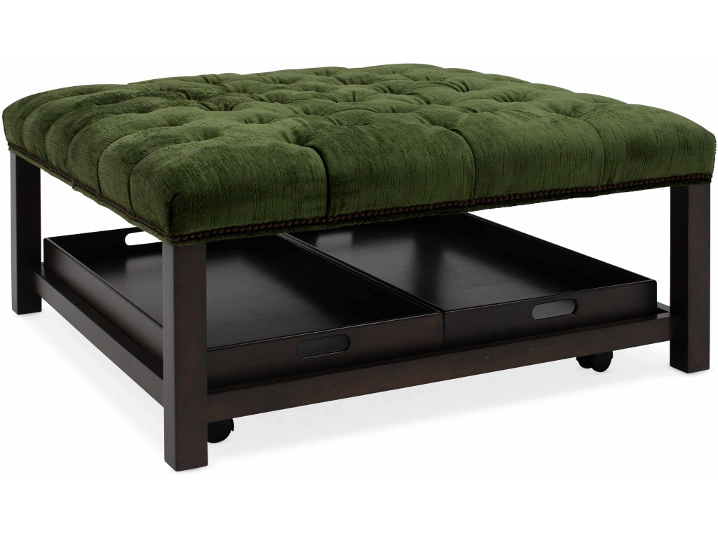 Henri Square Tufted Tray Ottoman