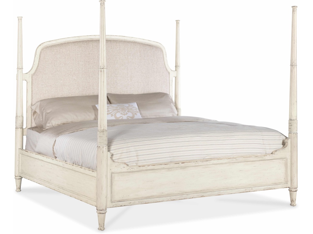 Americana Queen Upholstered Poster Bed