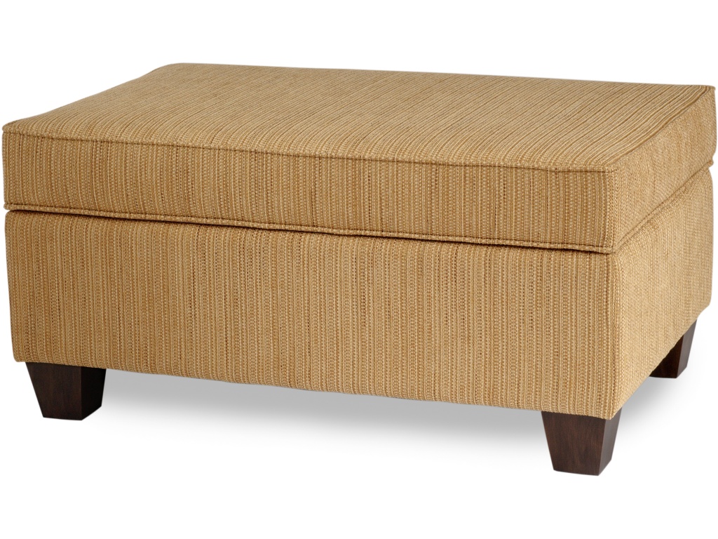 Storage Ottoman With Tapered Leg