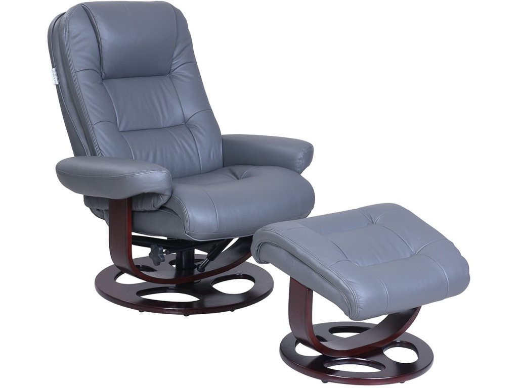 Jacque Pedestal Reclining Chair & Ottoman