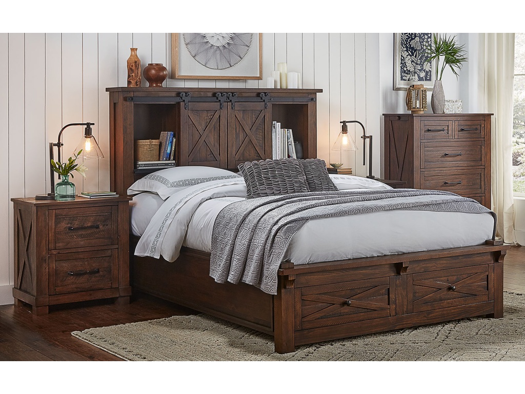 Queen Storage Hdbr W/ Storage Footboard