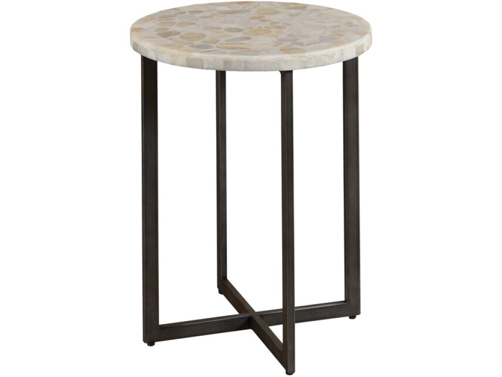 White Onyx Accent Table