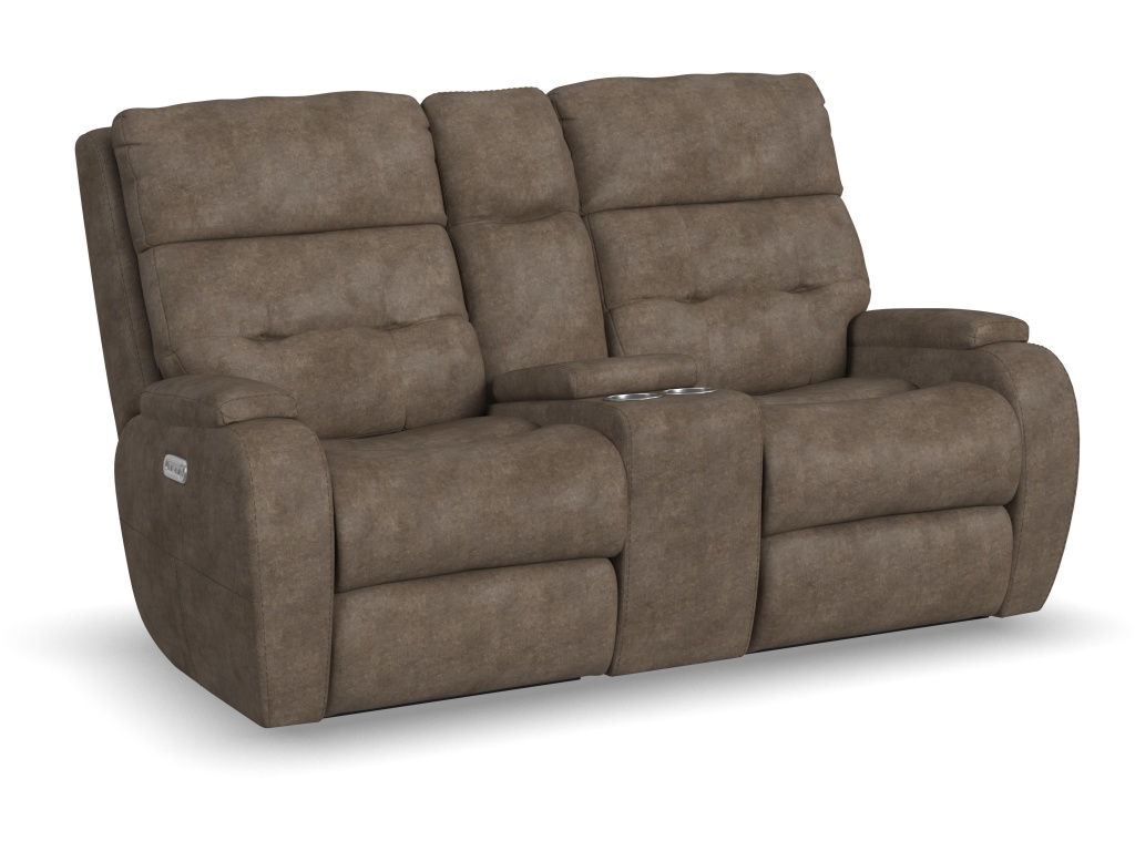 Power Reclining Loveseat With Console And Power Headrests