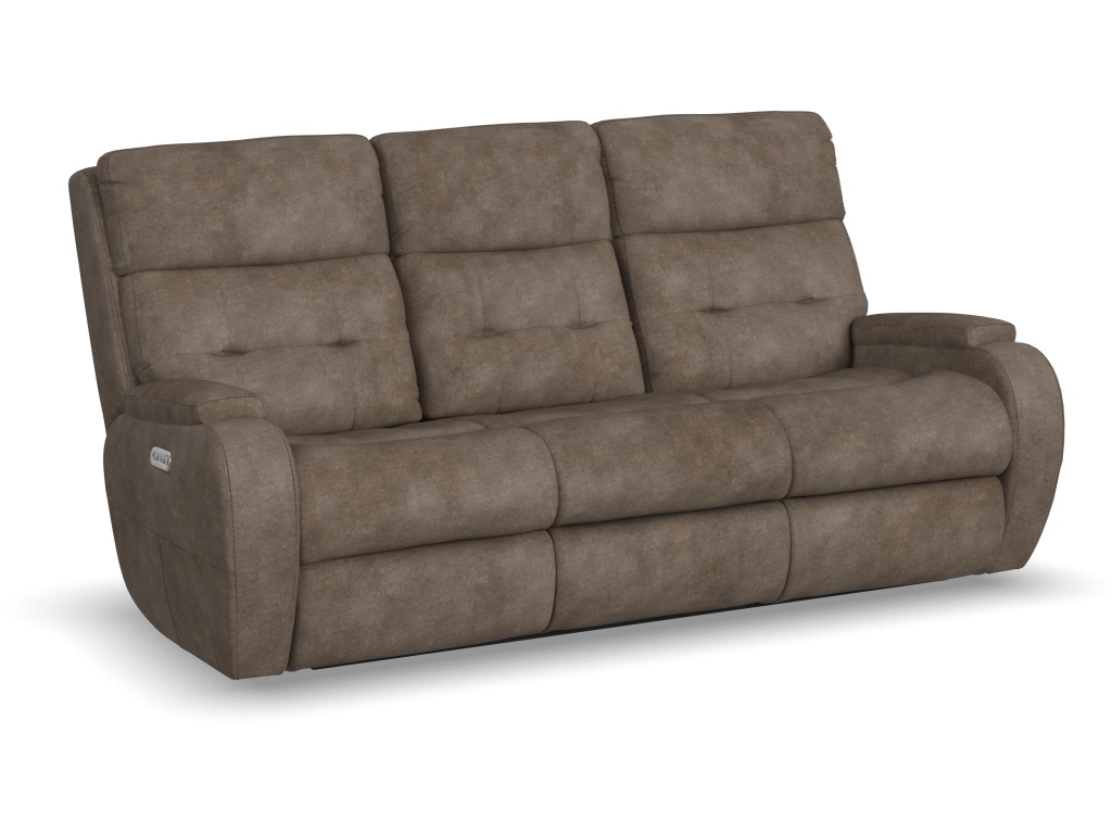 Power Reclining Sofa With Power Headrests