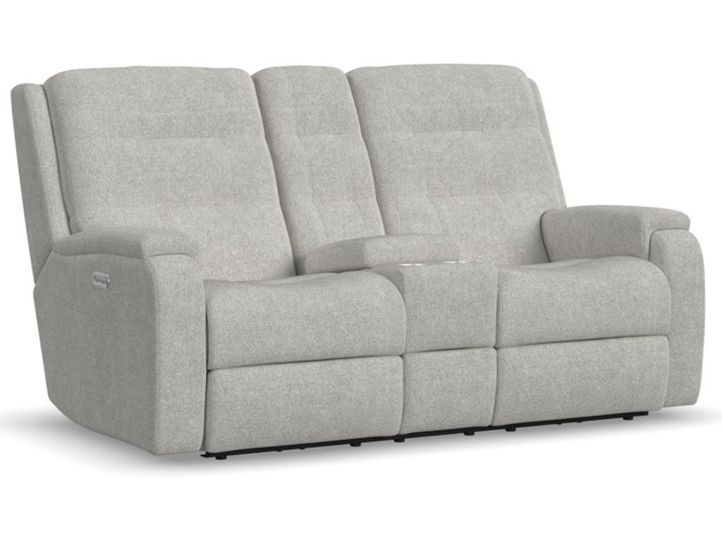 Power Reclining Loveseat With Console & Power Headrests & Lumbar