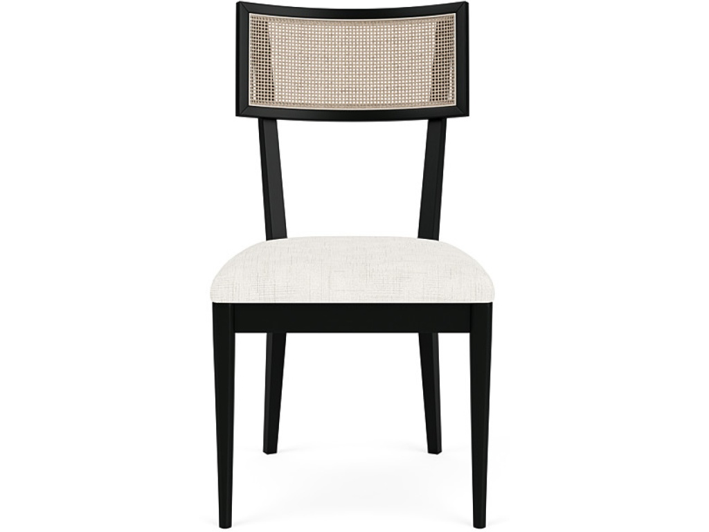 Cane Upholstered Side Chair