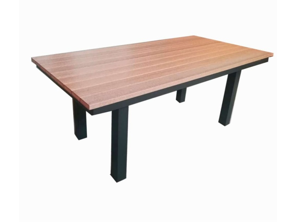 Hixon Slat Rectangle Conversation Table with Polytuf Top