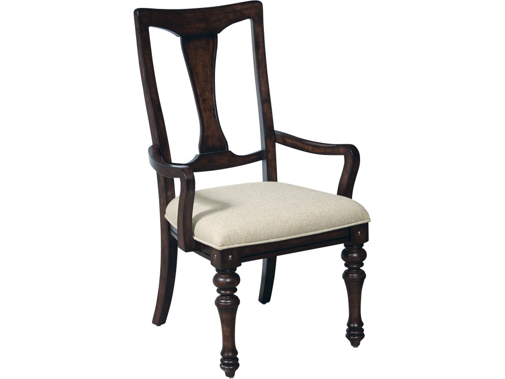 Cooper Falls Wood Slat-Back Arm Chair