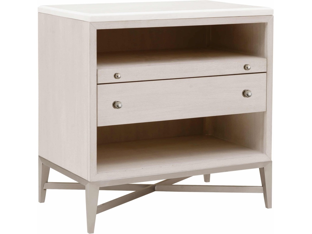 Ashby Place Accent Nightstand With Center Drawers And Usb-C Port