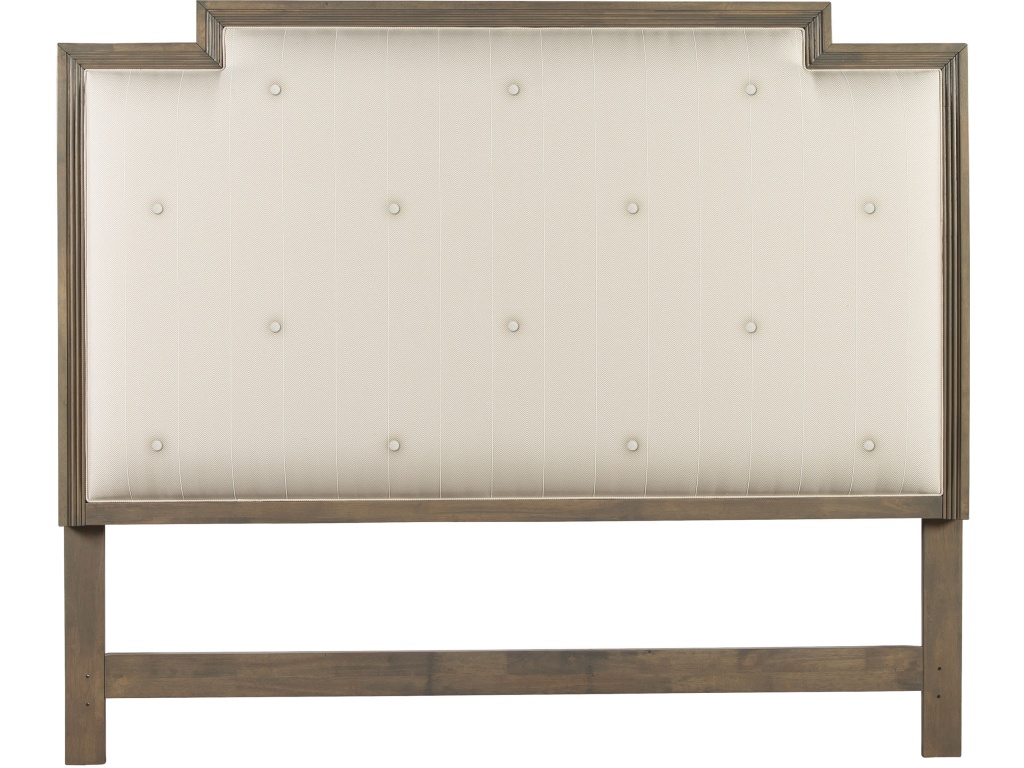 King Stepped Headboard With Buttoning